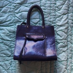 Rebecca Minkoff Purple Iridescent satchel crossbody bag